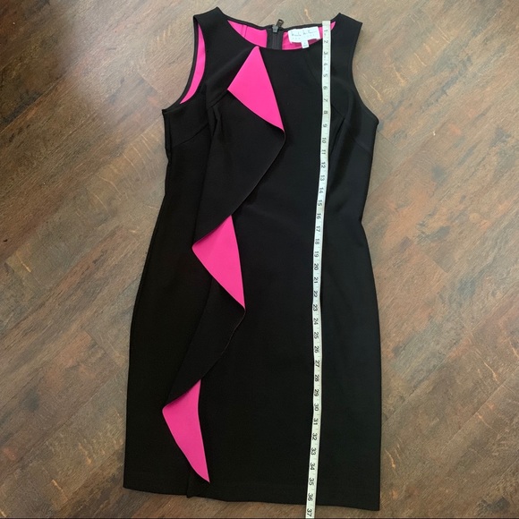 NWOT Nicole Miller Ruffle shift dress - Picture 2 of 6